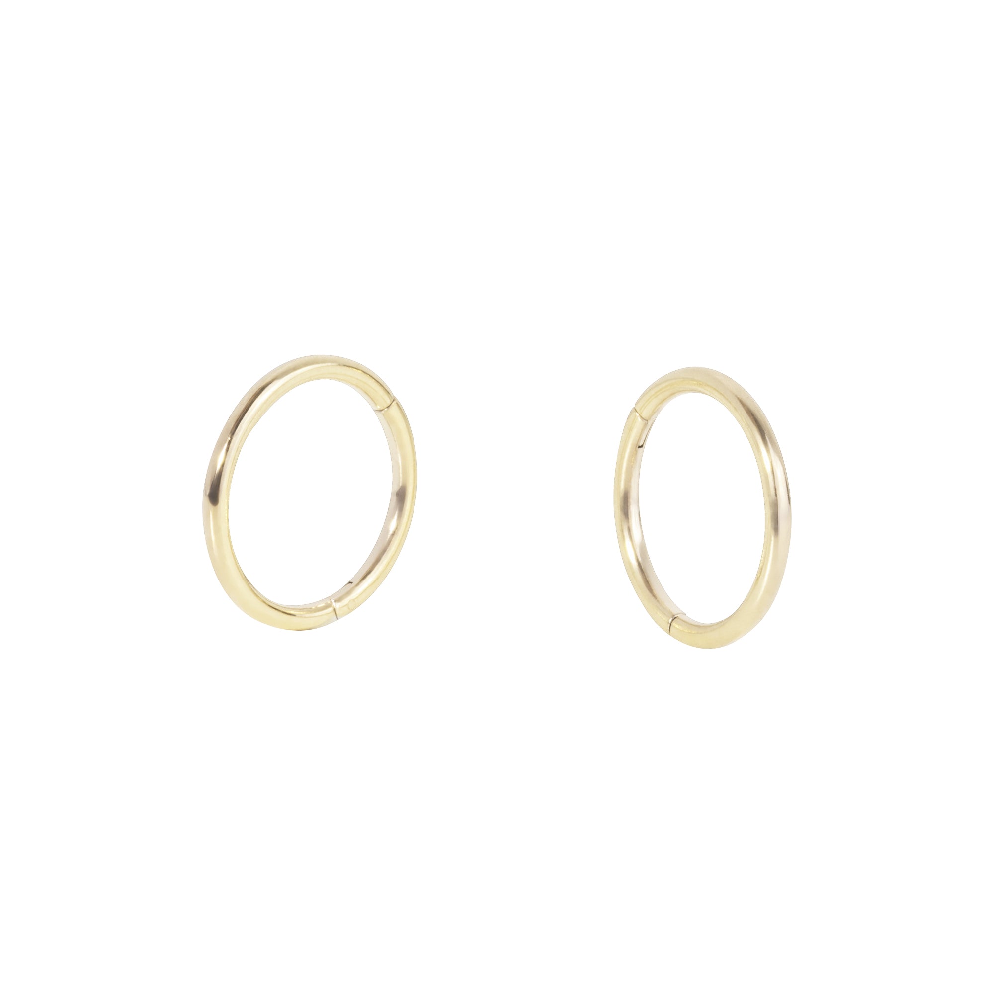 Anneaux 12 mm minces ne ternit pas acier inoxydable couleur or MIA