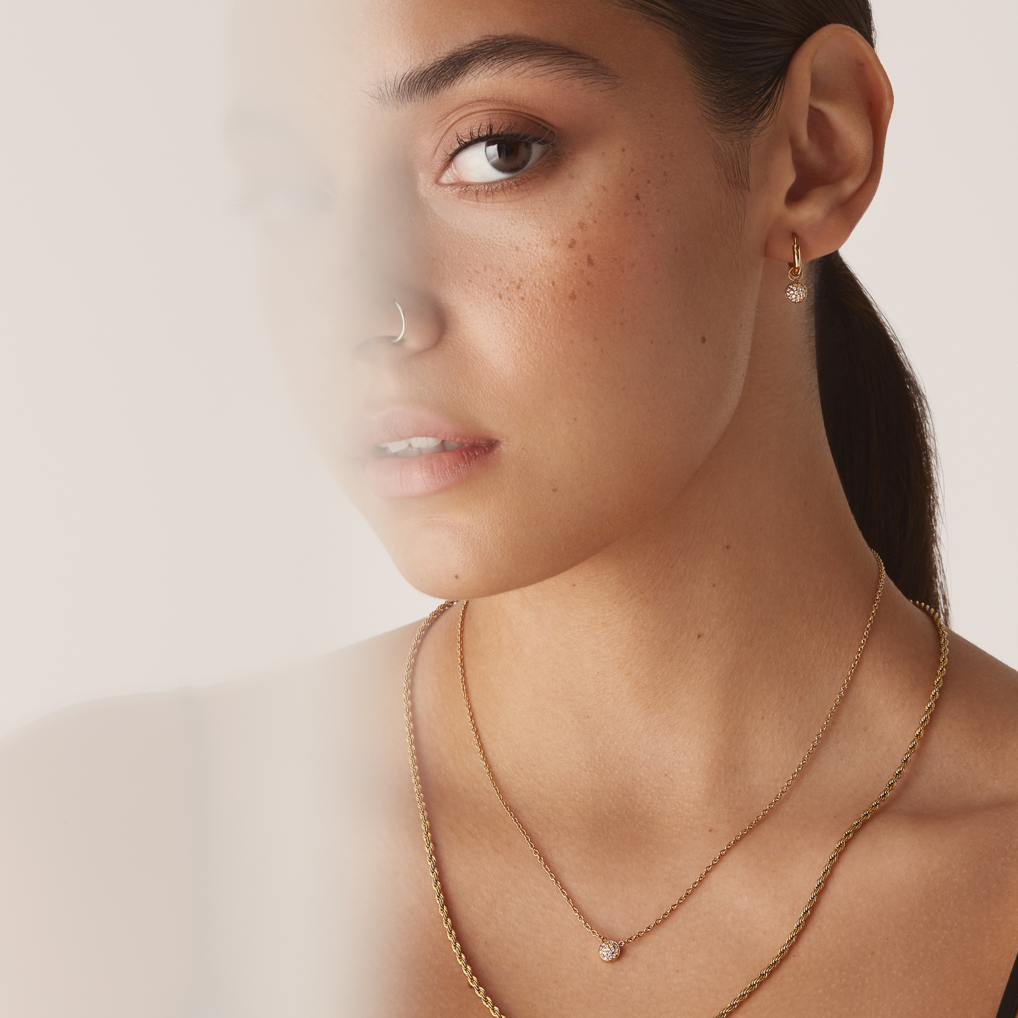 Chaine torsadée en acier inoxydable en or résistant à l'eau pour peau sensible et de haute qualité MIA BIJOUX