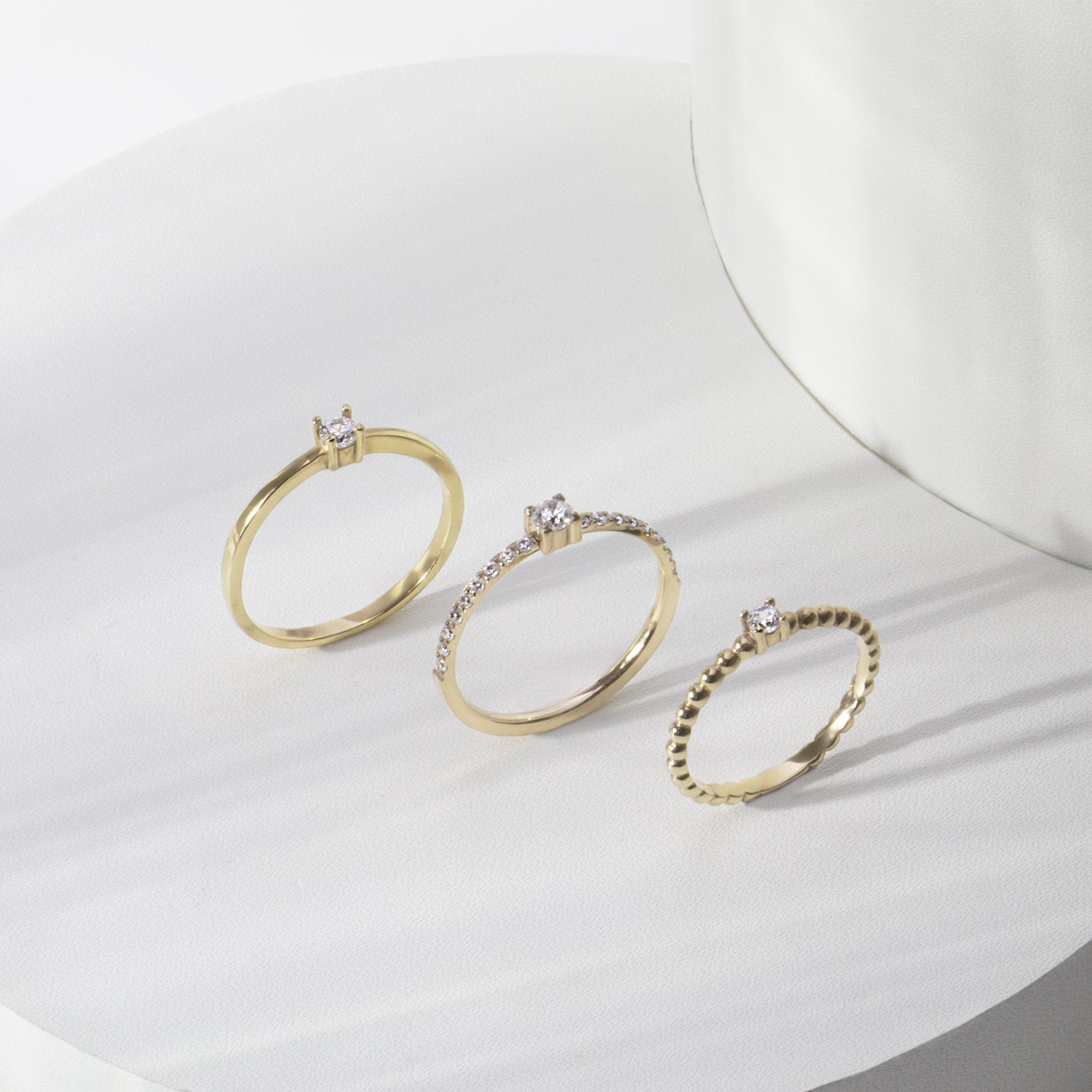 best gold stainless steel half eternity engagement ring for her MIAJWL Meilleure bague engagement semi-éternité acier inox or pour elle Mia Bijoux