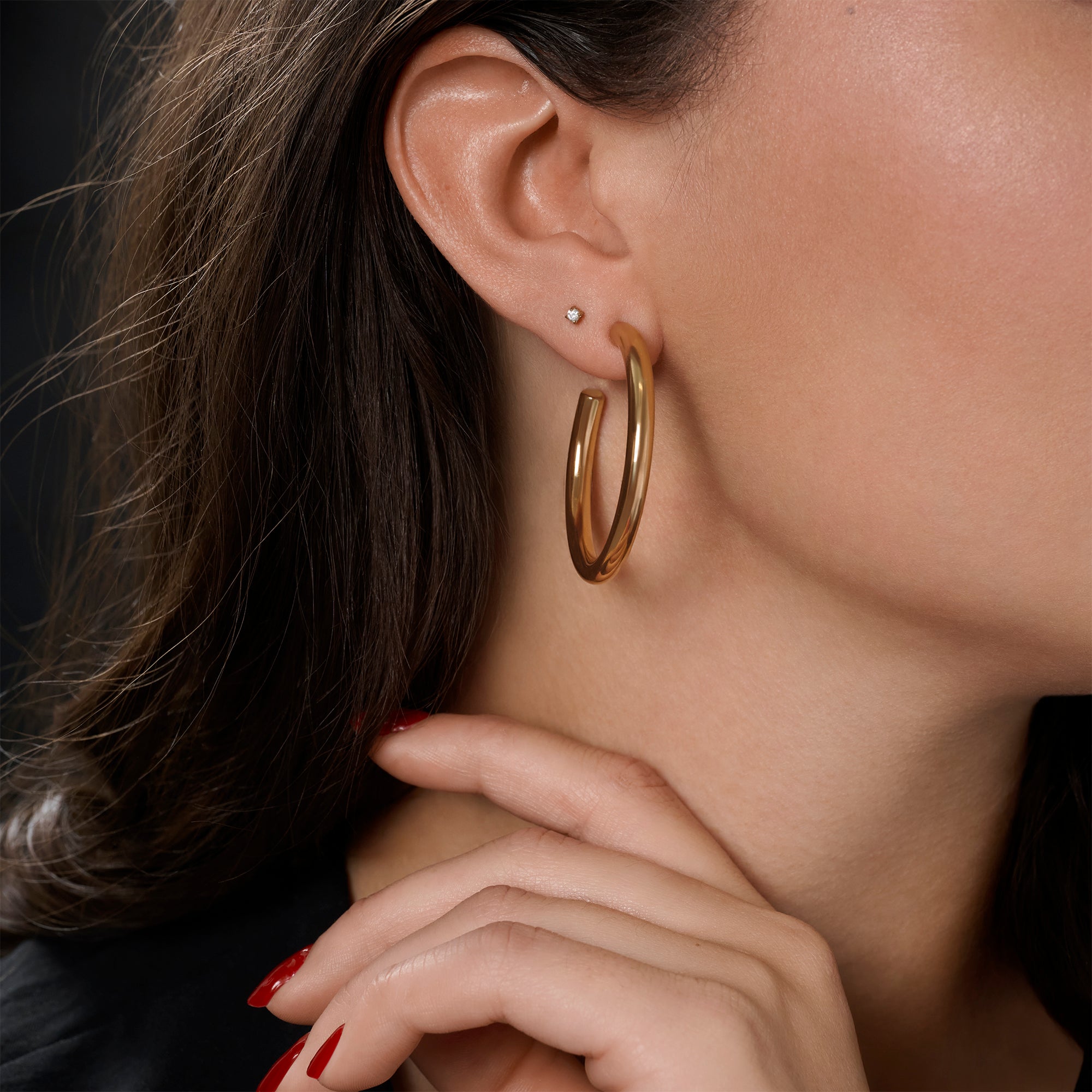 Liora Hoop Huggie Earrings