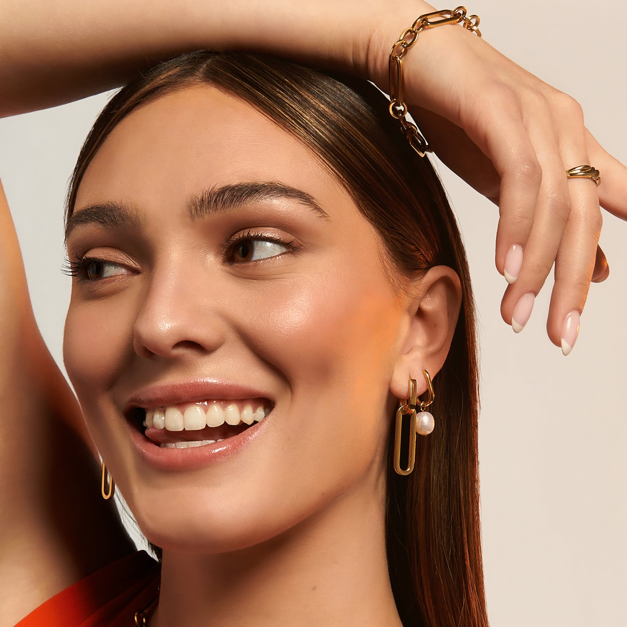 Stainless steel hoop earrings with removable pearls boucles d'oreilles convertibles perles acier inoxydable MIA