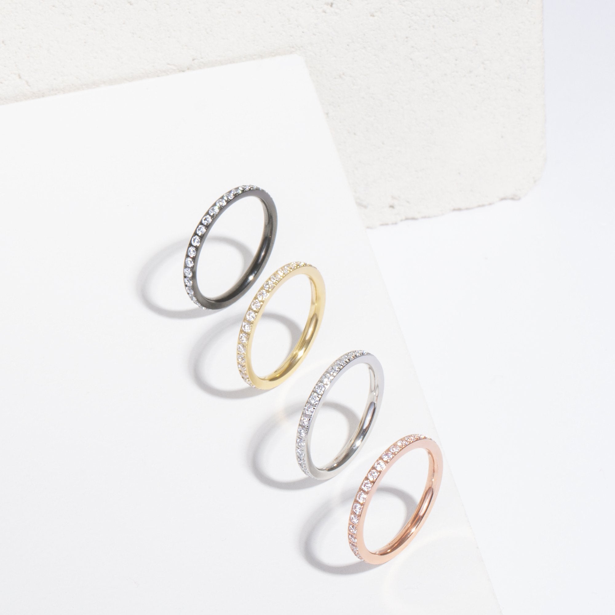 thin eternity ring stainless steel bague éternité acier inoxydable MIA T419R001